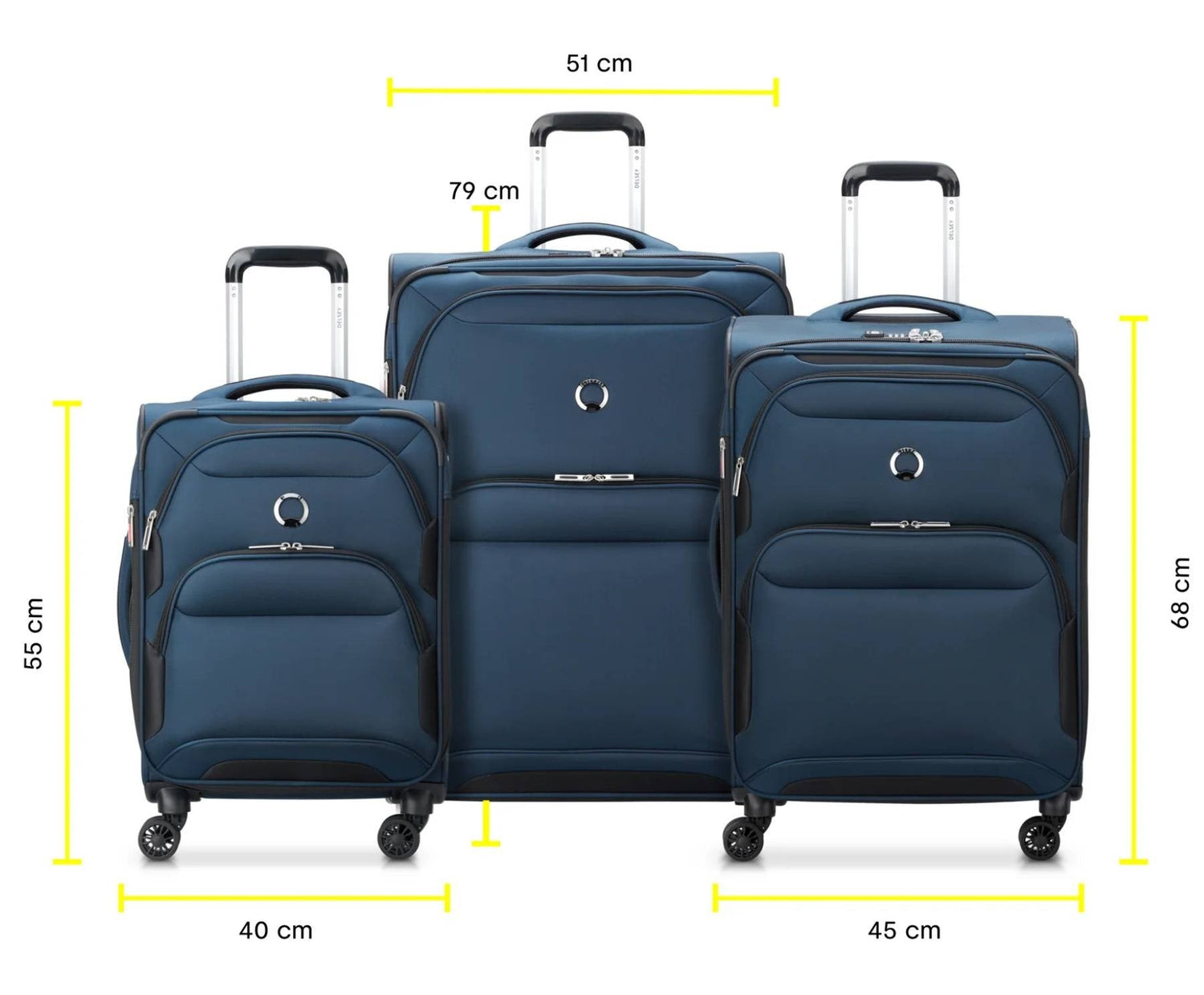 DELSEY Sky Max 2.0-3 Suitcazy (L-79CM) (M-68CM) (S-55CM)