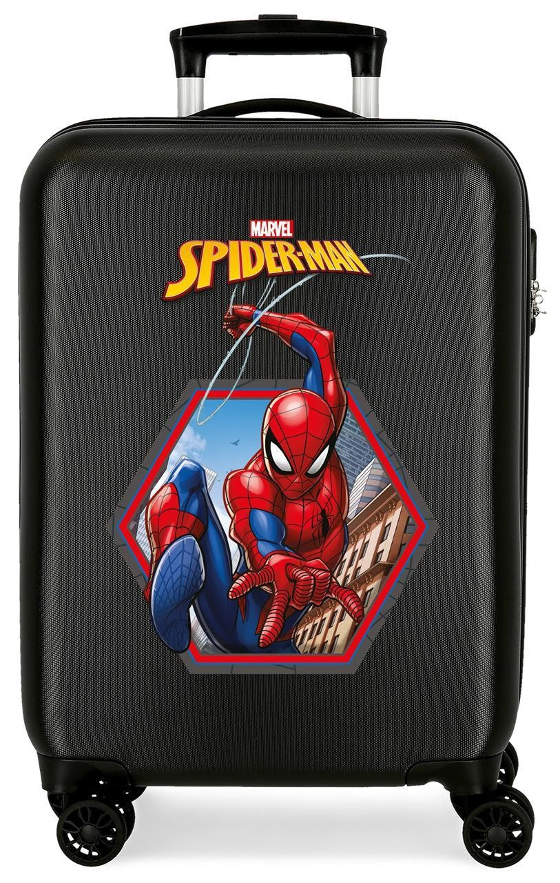 2411765 Trolley ABS 55CM.4r.spiderman Geo Negro