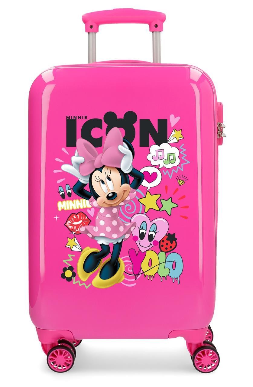 2561461 Trolley ABS 55CM.4R.Enjoy Minnie Icona