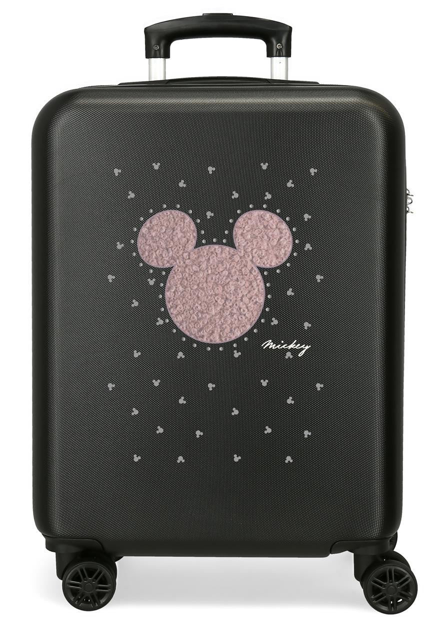 3821121 Trolley ABS 55cm.4r. Mickey Stud Black