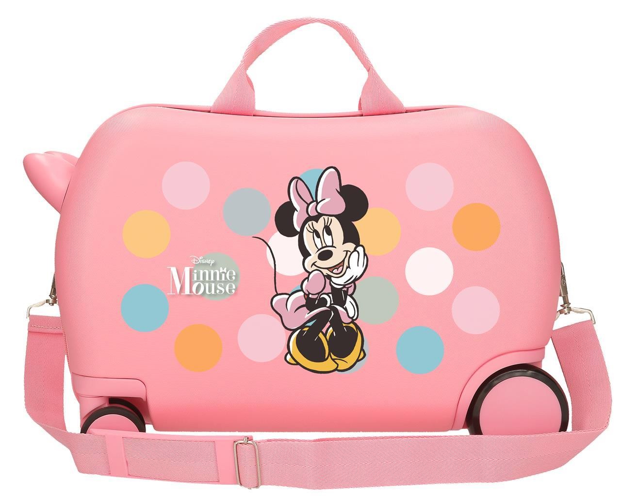 4311041 Maleta Inf.ABS 4R. (2 multi.) 45 cm. Minnie Coquette