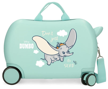 4411041 Maleta Inf.ABS 4R. (2 multi.) 45 cm. Dumbo -lentoturques