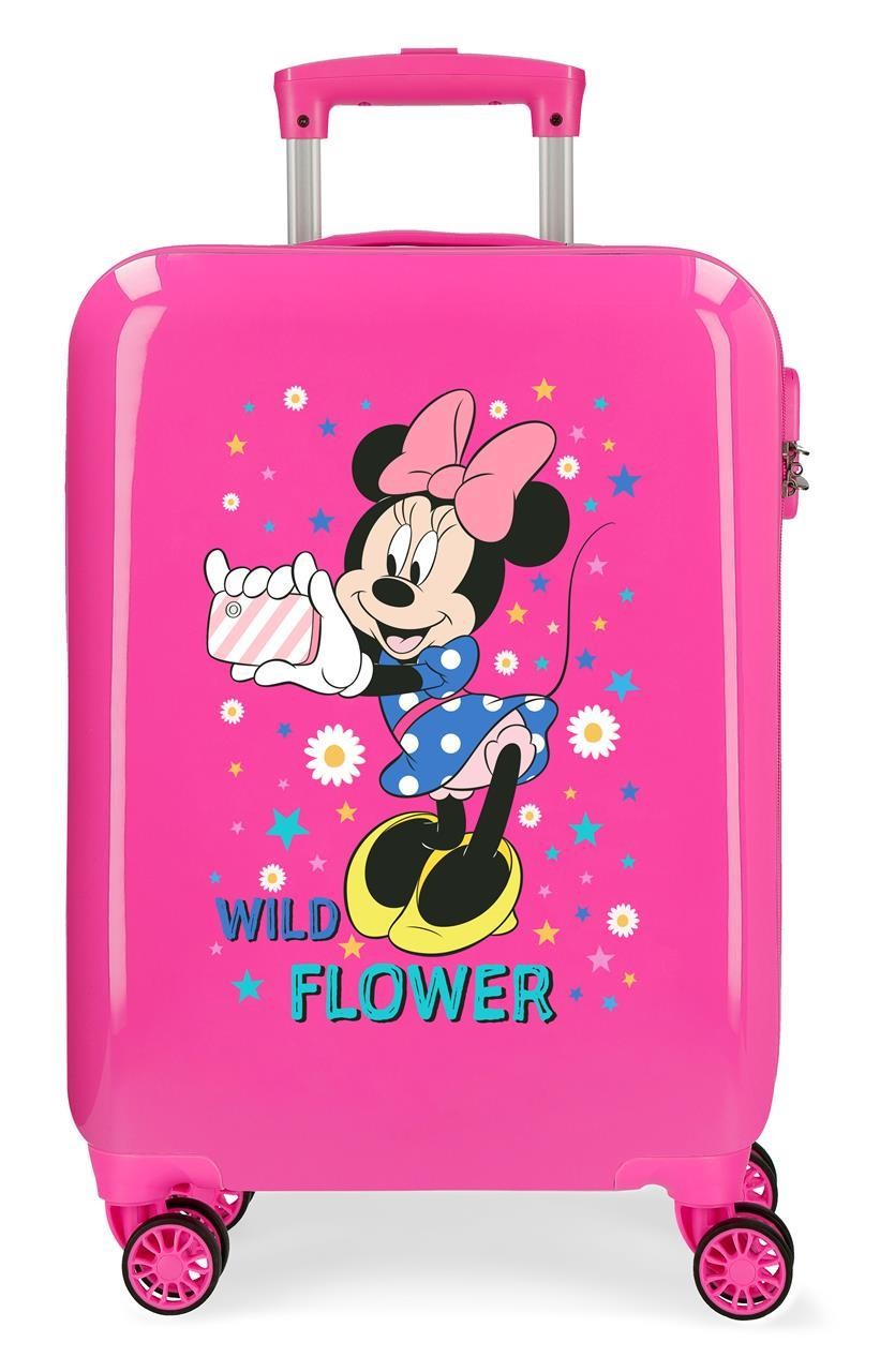 4421722 Trolley ABS 55cm.4r. Minnie Wild Flower Fuchsia