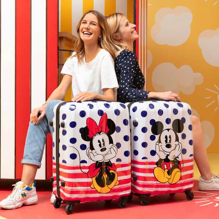 Median suitcase 65cm Minnie Blue Dots DISNEY Legends