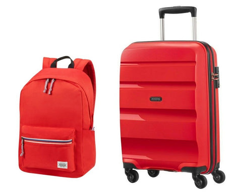 Pakiet Walizka kabinowa Bon Air + Plecak Up Beat American Tourister czerwony