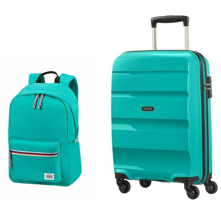 Pack Maleta Cabina Bon Air + Mochila Up Beat de American Tourister turquesa