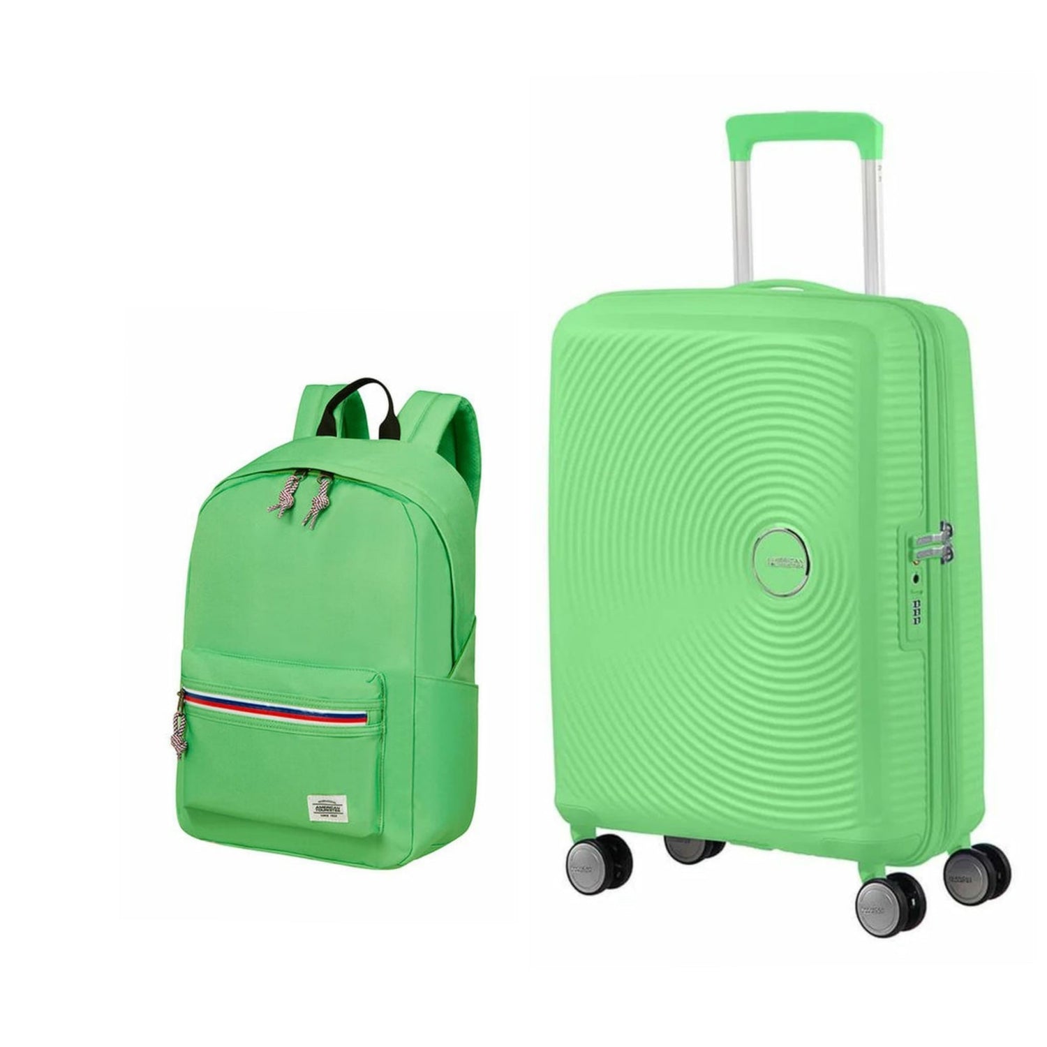 Pack Maleta Cabina SoundBox + Mochila Up Beat de American Tourister verde