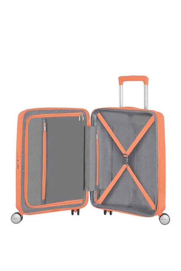 Pack Maleta Cabina SoundBox + Mochila Up Beat de American Tourister naranja