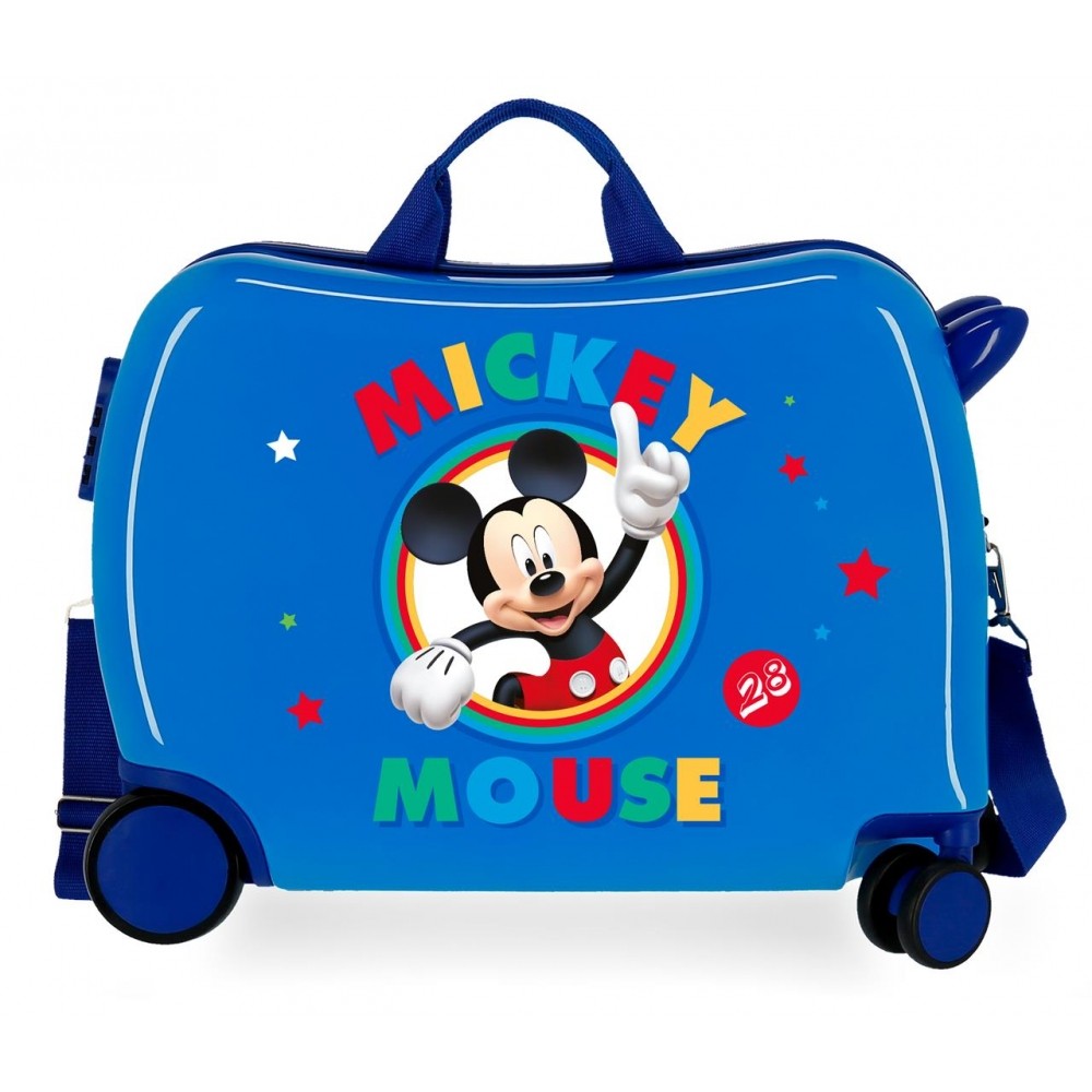 Children's suitcase 2 multidirectional wheels Circle Mickey