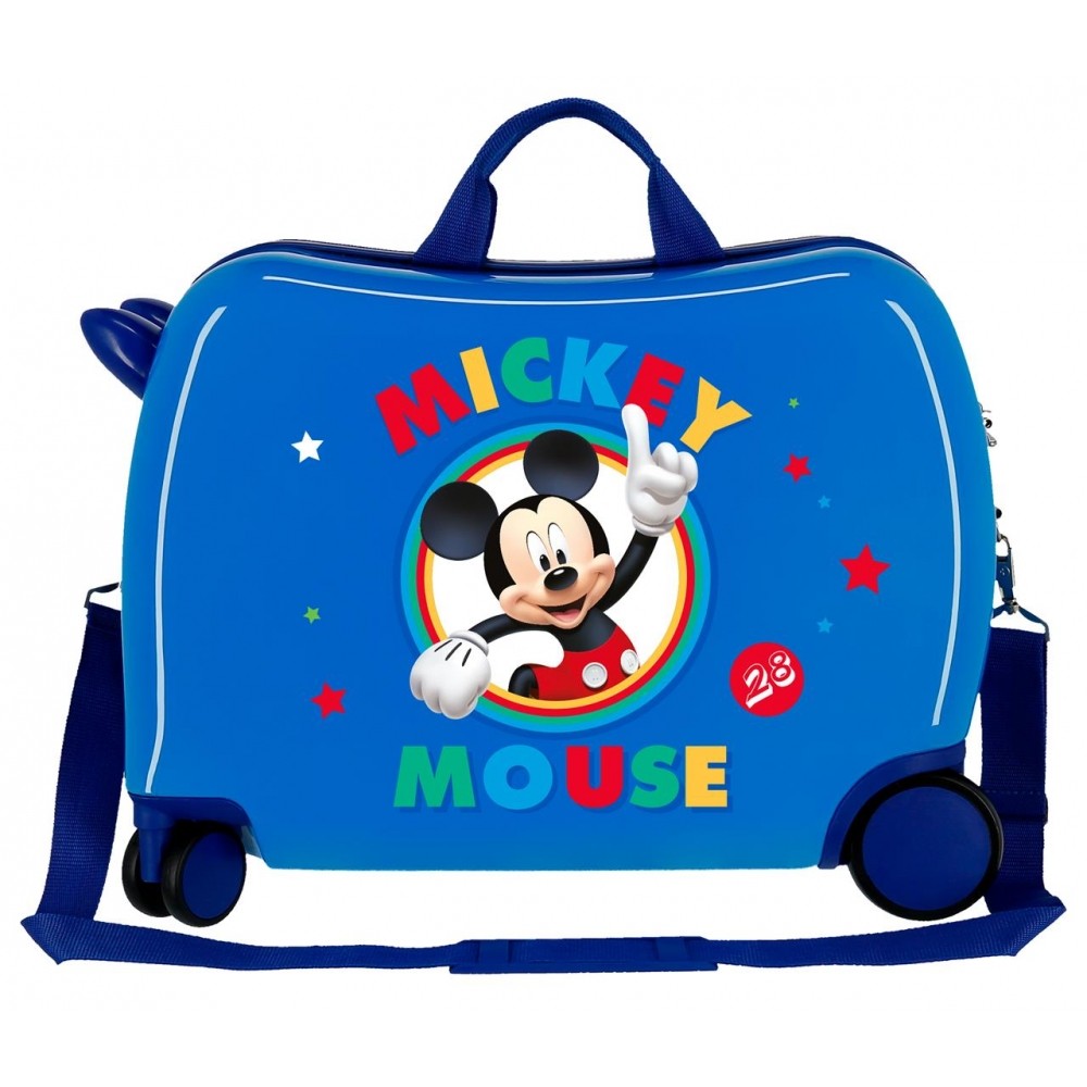 Children's suitcase 2 multidirectional wheels Circle Mickey