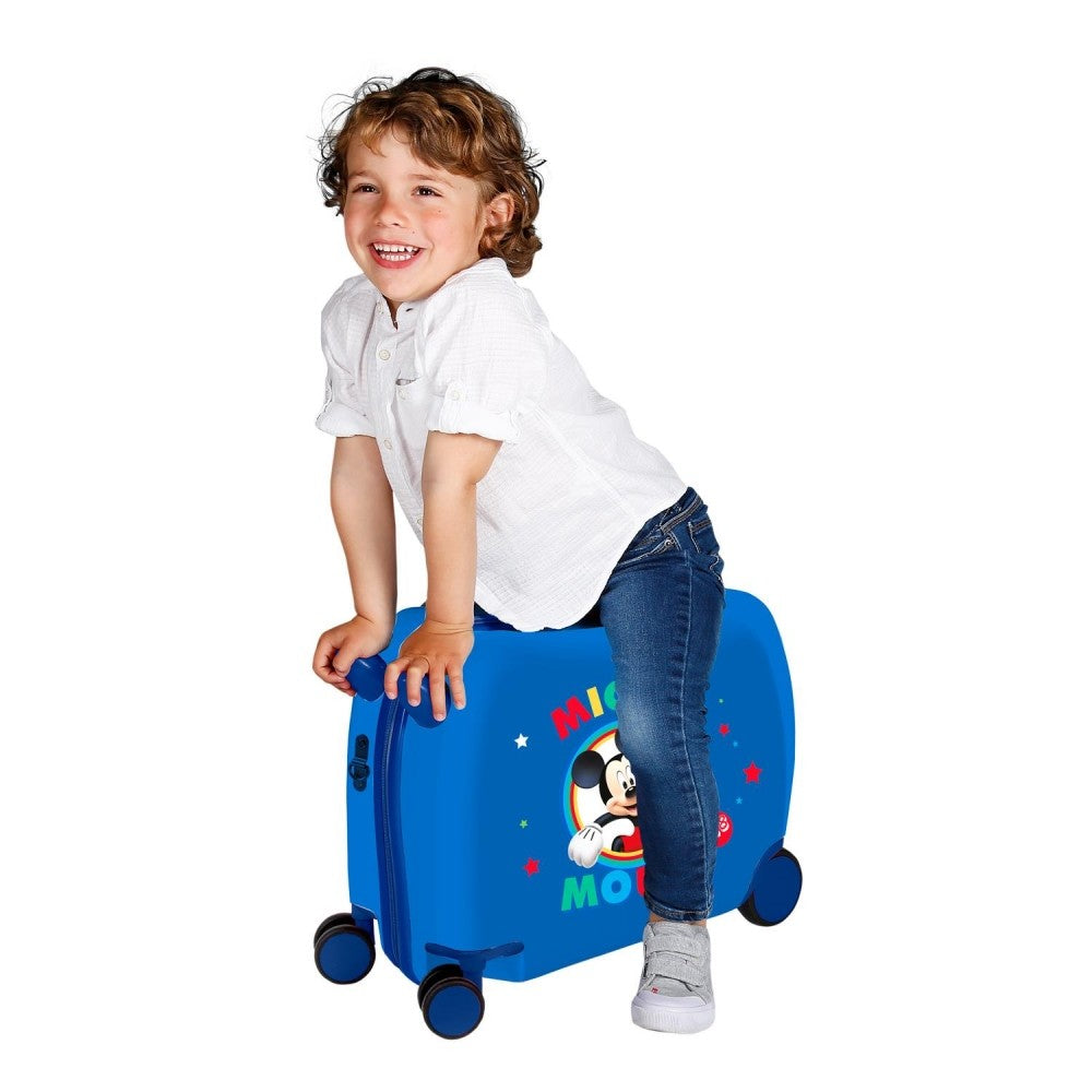 Children's suitcase 2 multidirectional wheels Circle Mickey