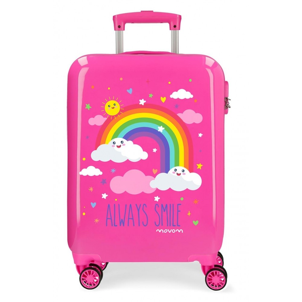 Maleta de cabina Movom Arcoiris Always Smile rígida 55cm