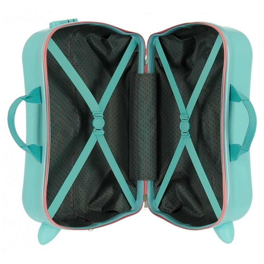 Minnie Golden Days Child Maleta avec 2 roues turquoise multidirectionnelles