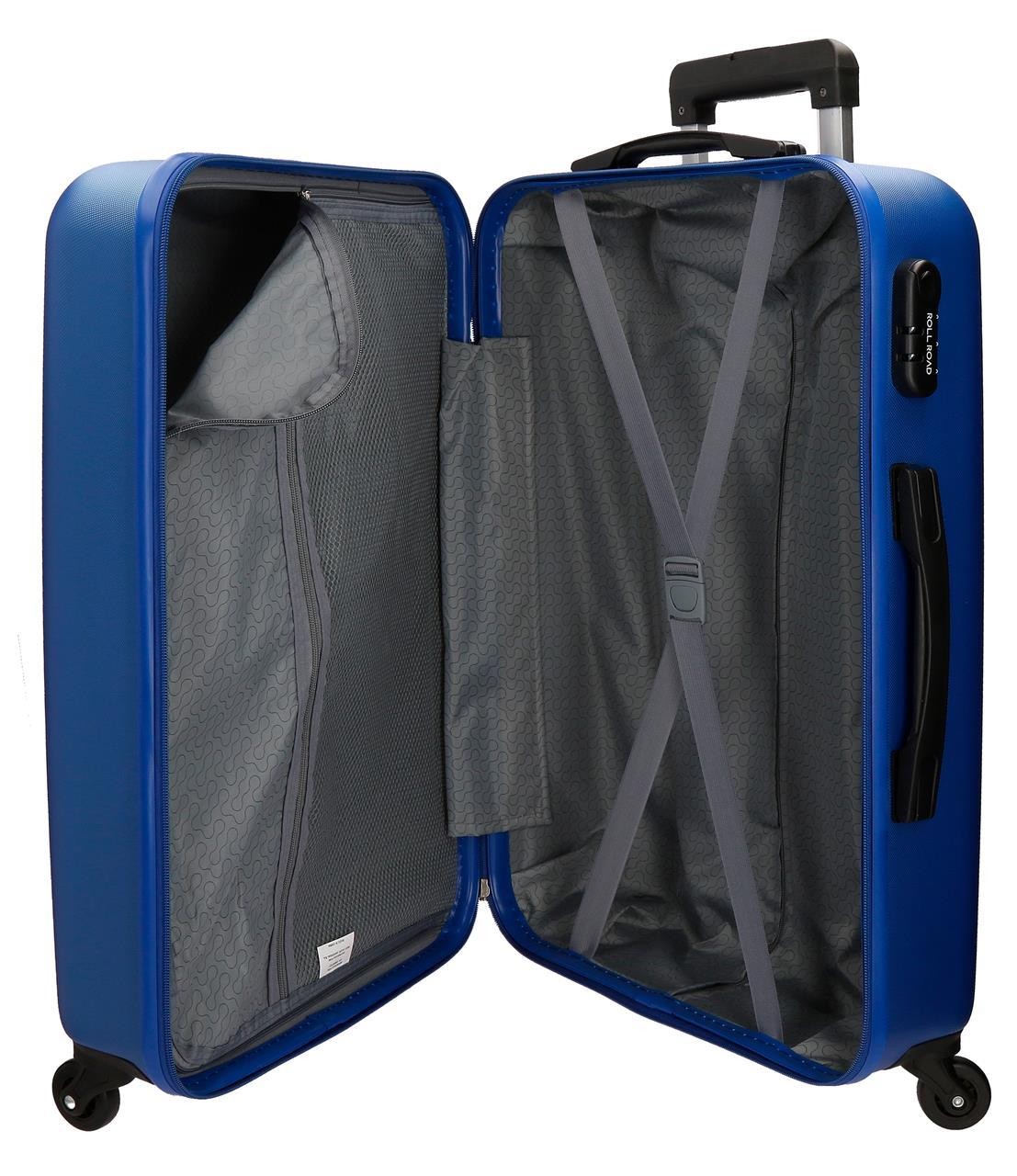 5849263 Trolley ABS 65cm.4r.flex bleu