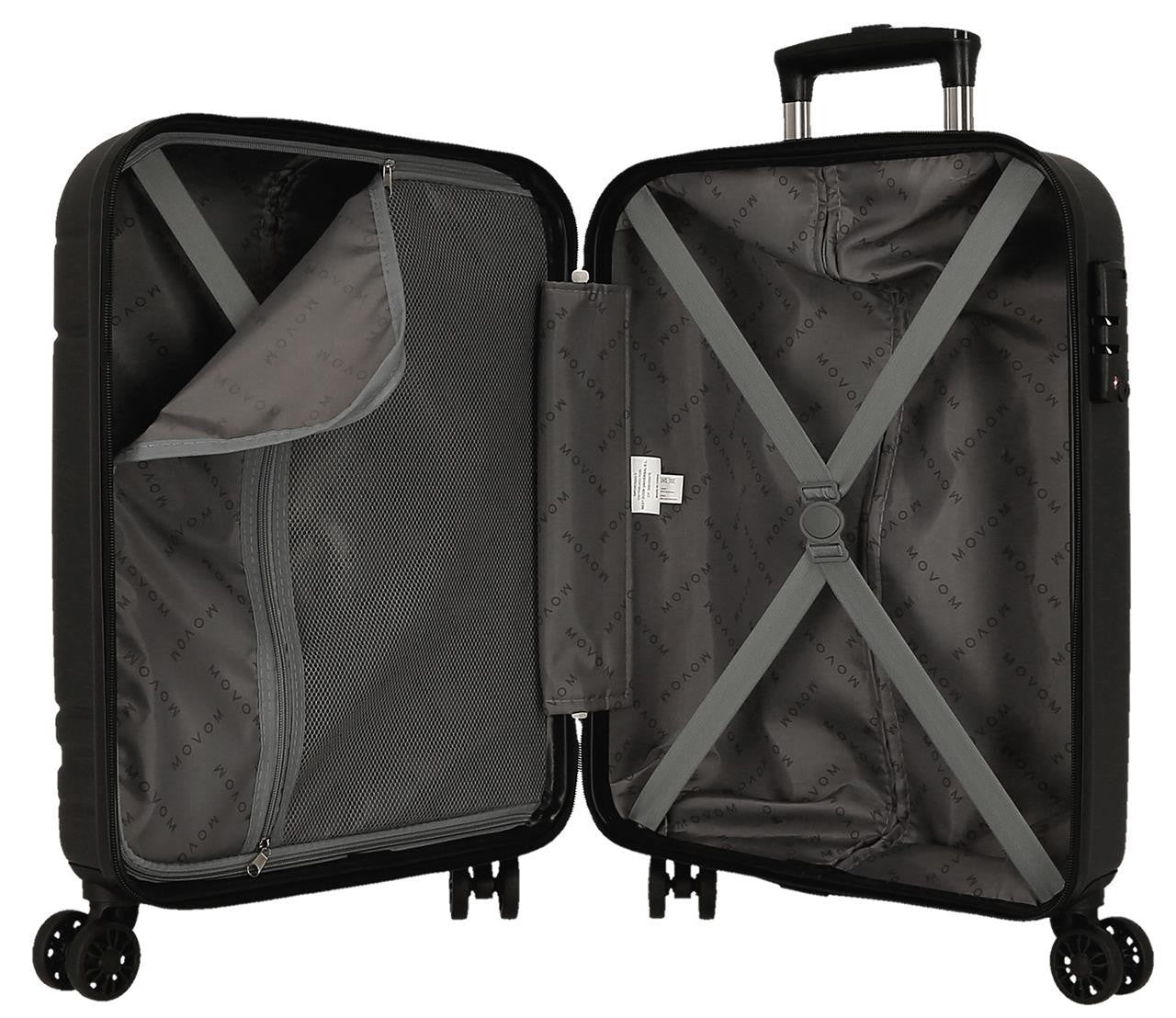 598916A Trolley ABS 55cm.4r.Movom Galaxy Black