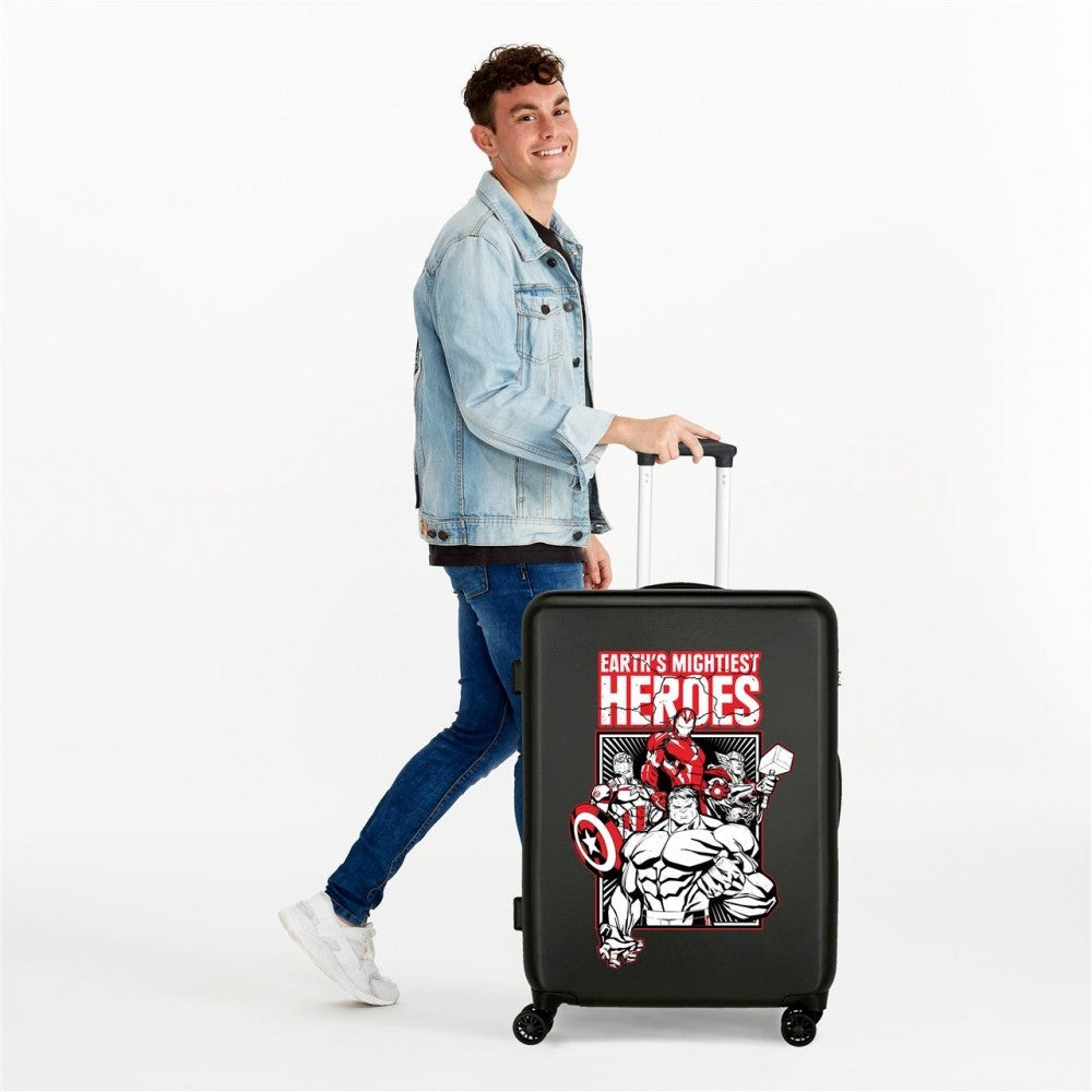 Median suitcase Avengers Earth´s Mightiest Heroes Rigid 68cm Black