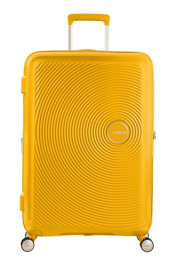 Inpakken Cabinekoffer Soundbox + Up Backpack American Tourister Geel