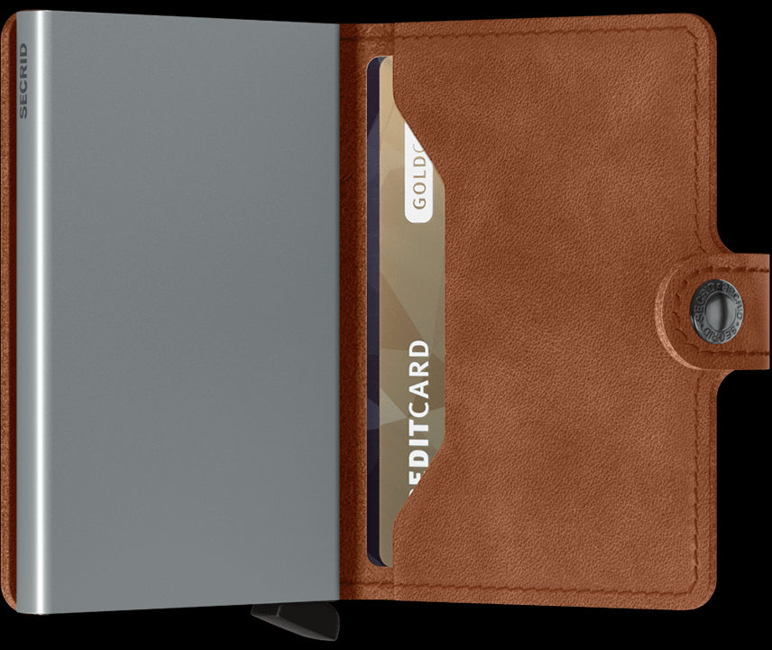 Secrid Miniwallet Vintage Cognac-Silver