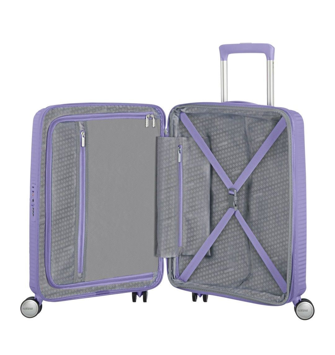 Pack Maleta Cabina SoundBox + Mochila Up Beat de American Tourister Lavanda