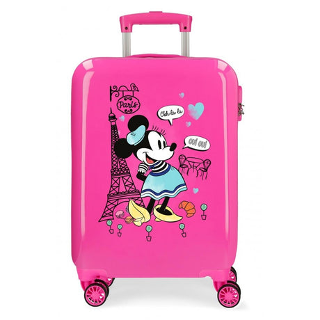 Kabinenkoffer Minnie auf der ganzen Welt Paris Fuchsia