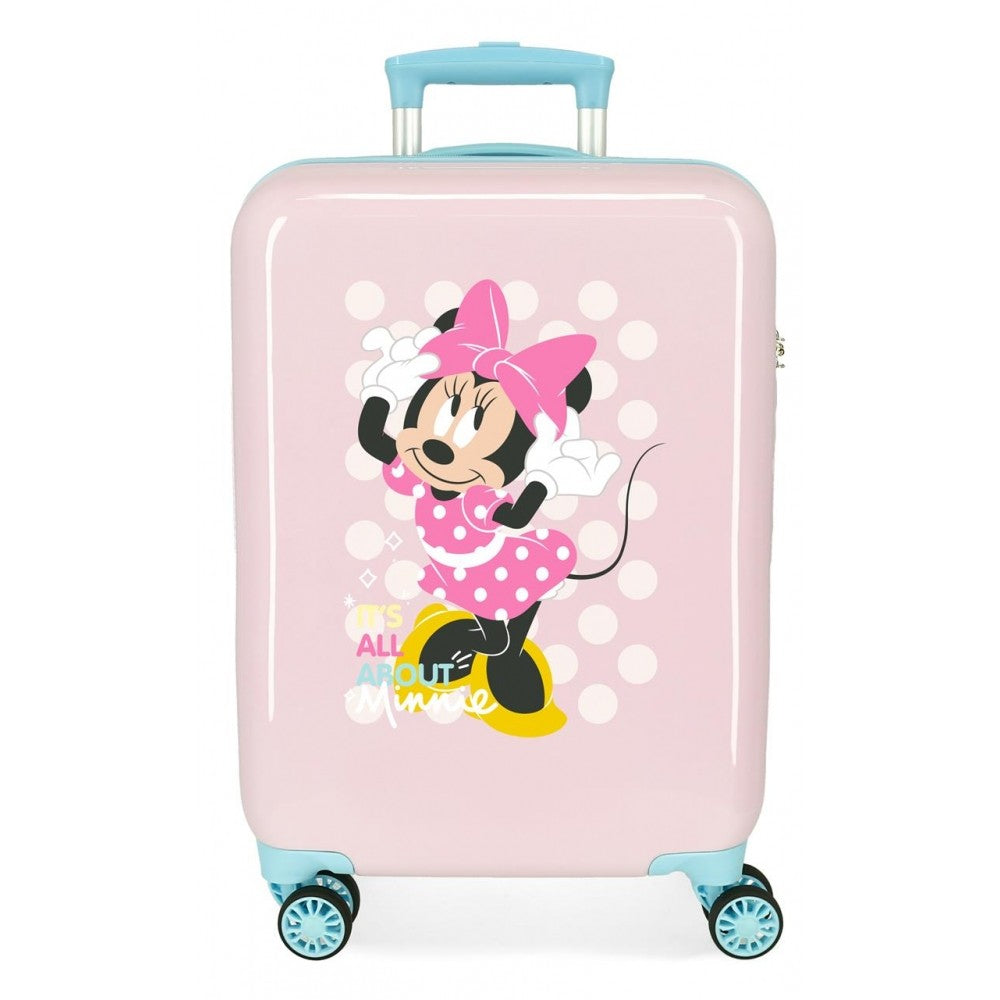 Kabinenkoffer Minnie spielen den ganzen Tag starr 55 cm rosa Claro