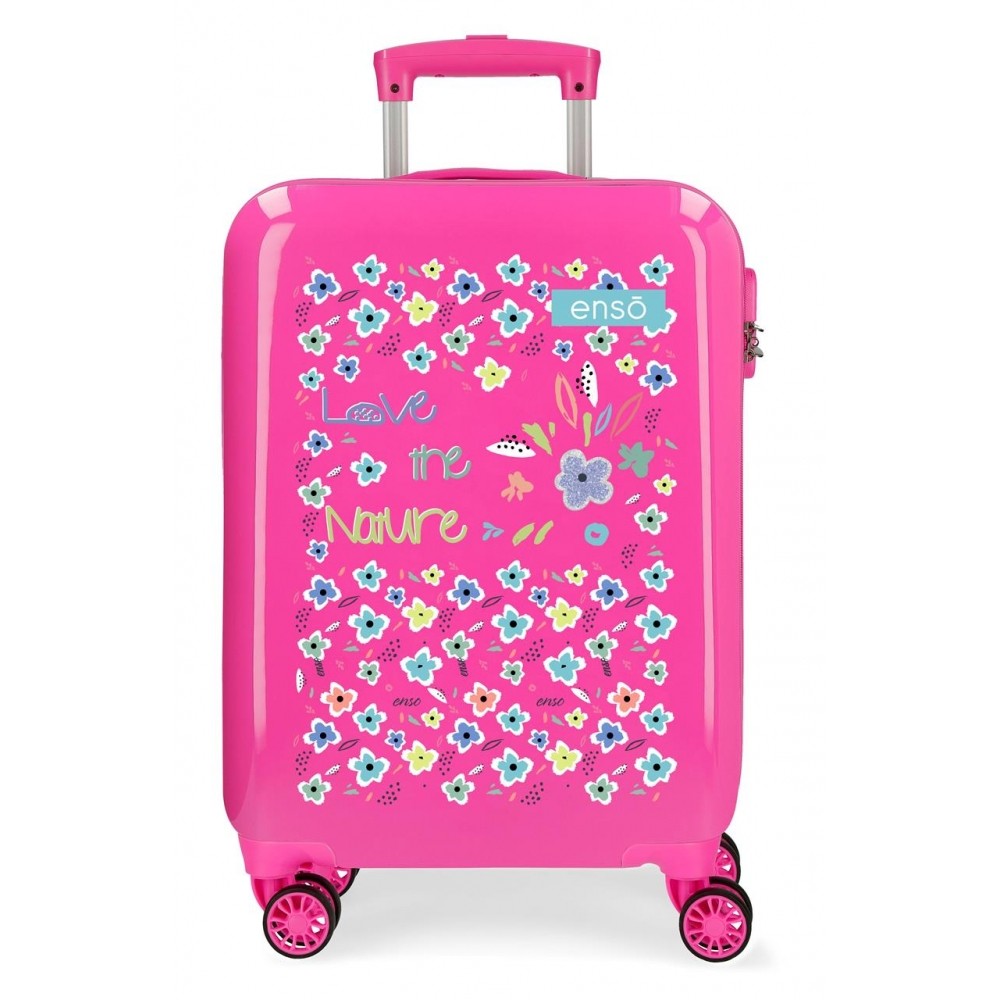 Cabin suitcase Rigid 55cm Enso Love The Nature Fuchsia