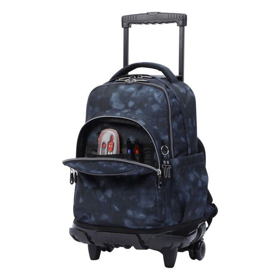 School backpack Totto With wheels - lines- 3jk - Gray Nebula