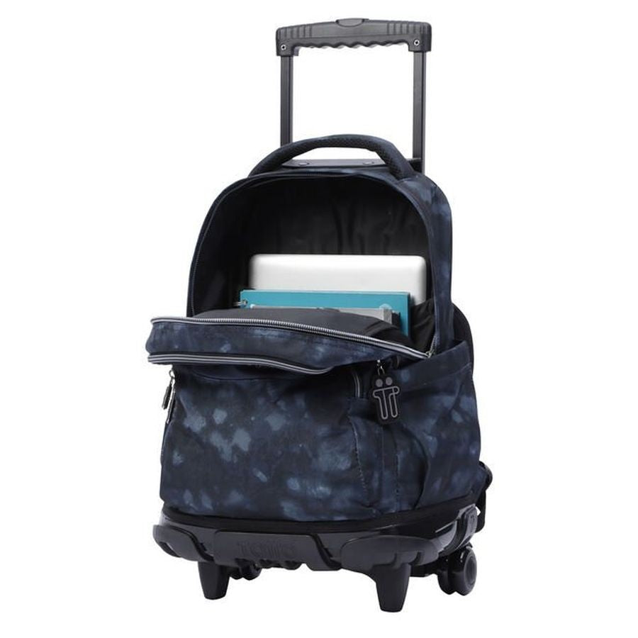 School backpack Totto With wheels - lines- 3jk - Gray Nebula