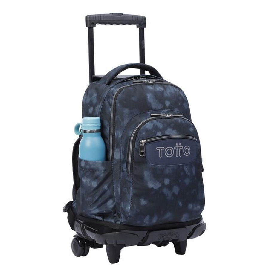 School backpack Totto With wheels - lines- 3jk - Gray Nebula