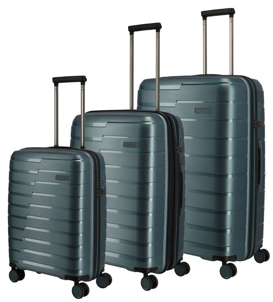 Rigid suitcase set TRAVELITE - Anthacite Air Base