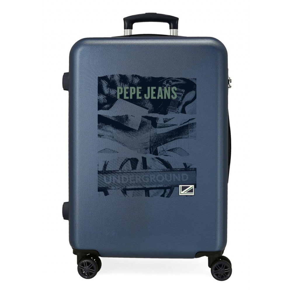 Gemiddelde koffer Pepe Jeans Rigide davis 65 cm