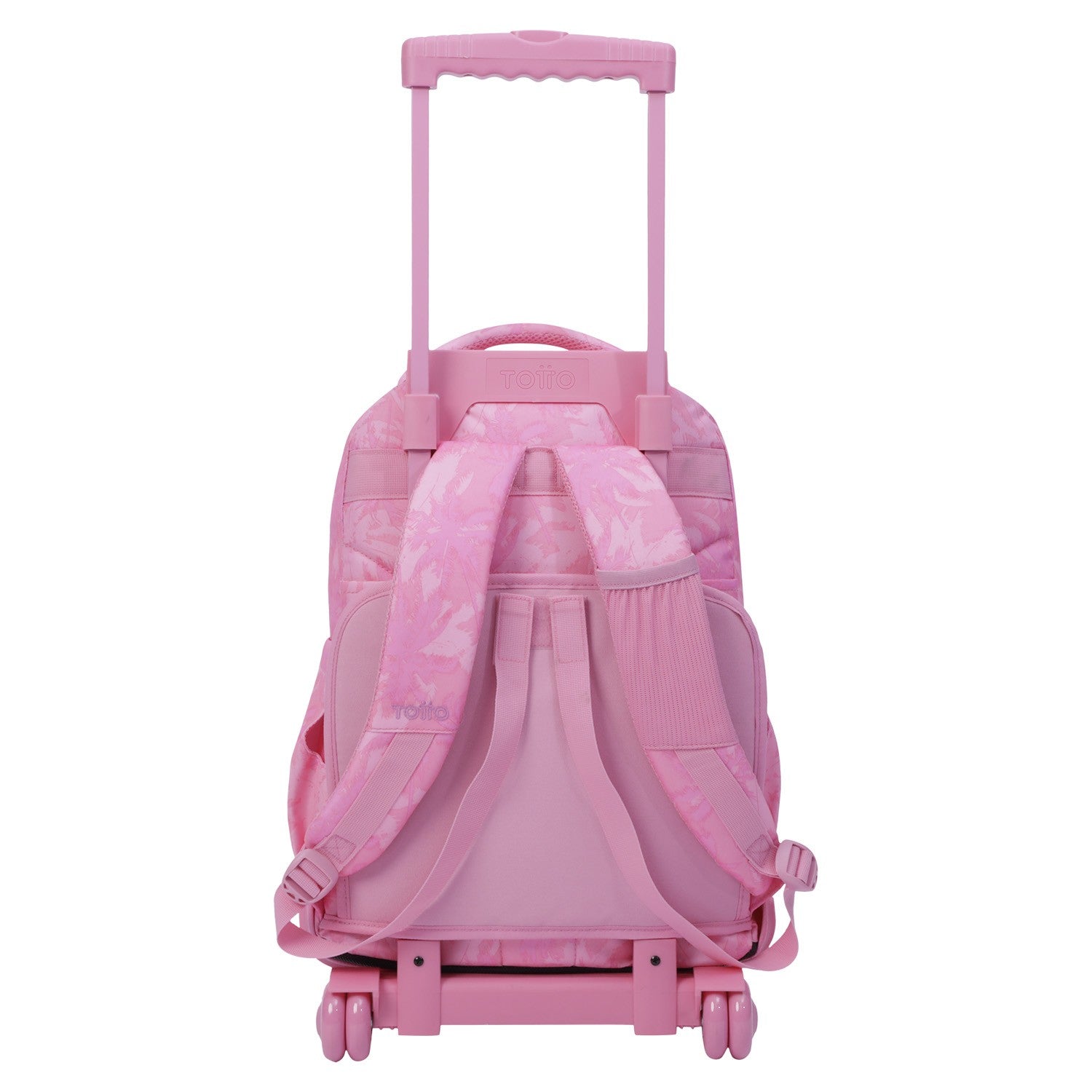 School backpack Totto with wheels - 8ie lines - Palmeras Rosas