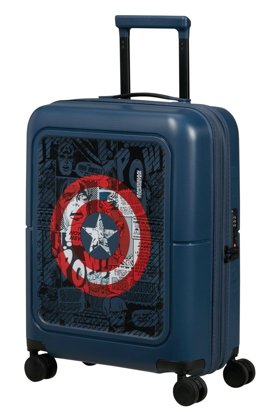 AMERICAN TOURISTER Maleta de Cabina Extensible DASHPOP MARVEL - CAPT AMERICA SHIELD