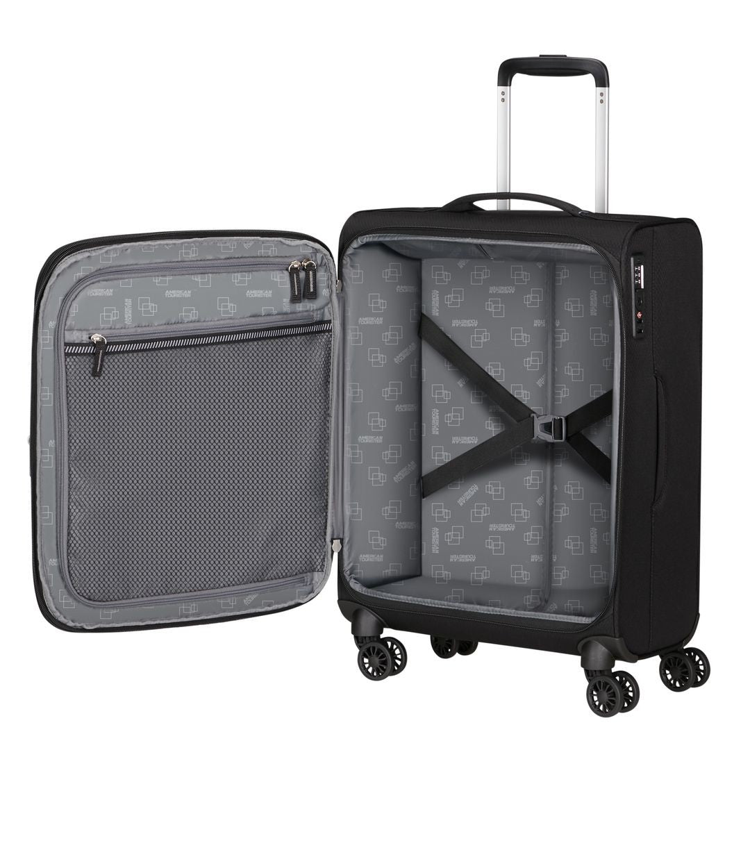 AMERICAN TOURISTER Rozszerzalny wózek kabiny 55 cm lotniczy