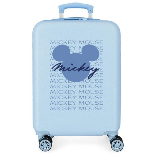 Valise cabine rigide  Disney Mickey Signature 55 cm bleu