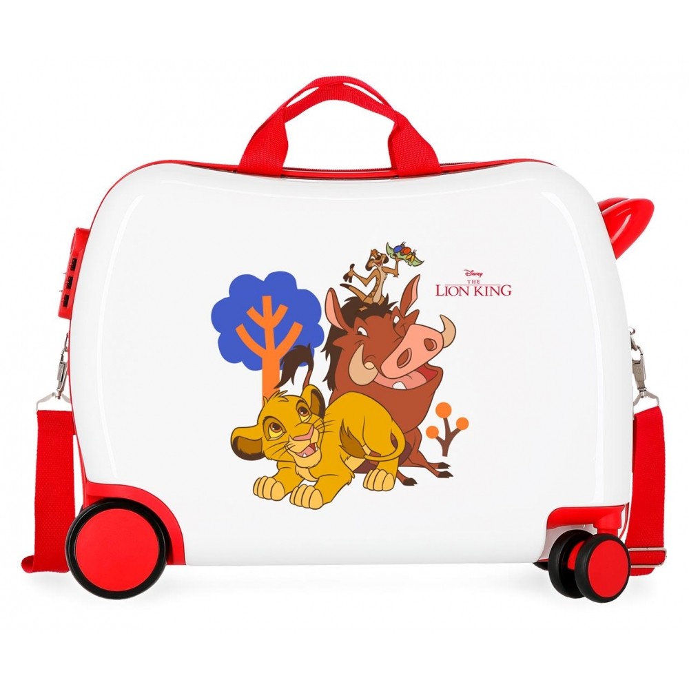 Valise pour enfants DISNEY 2 roues multidirectionnelles Simba & Friends