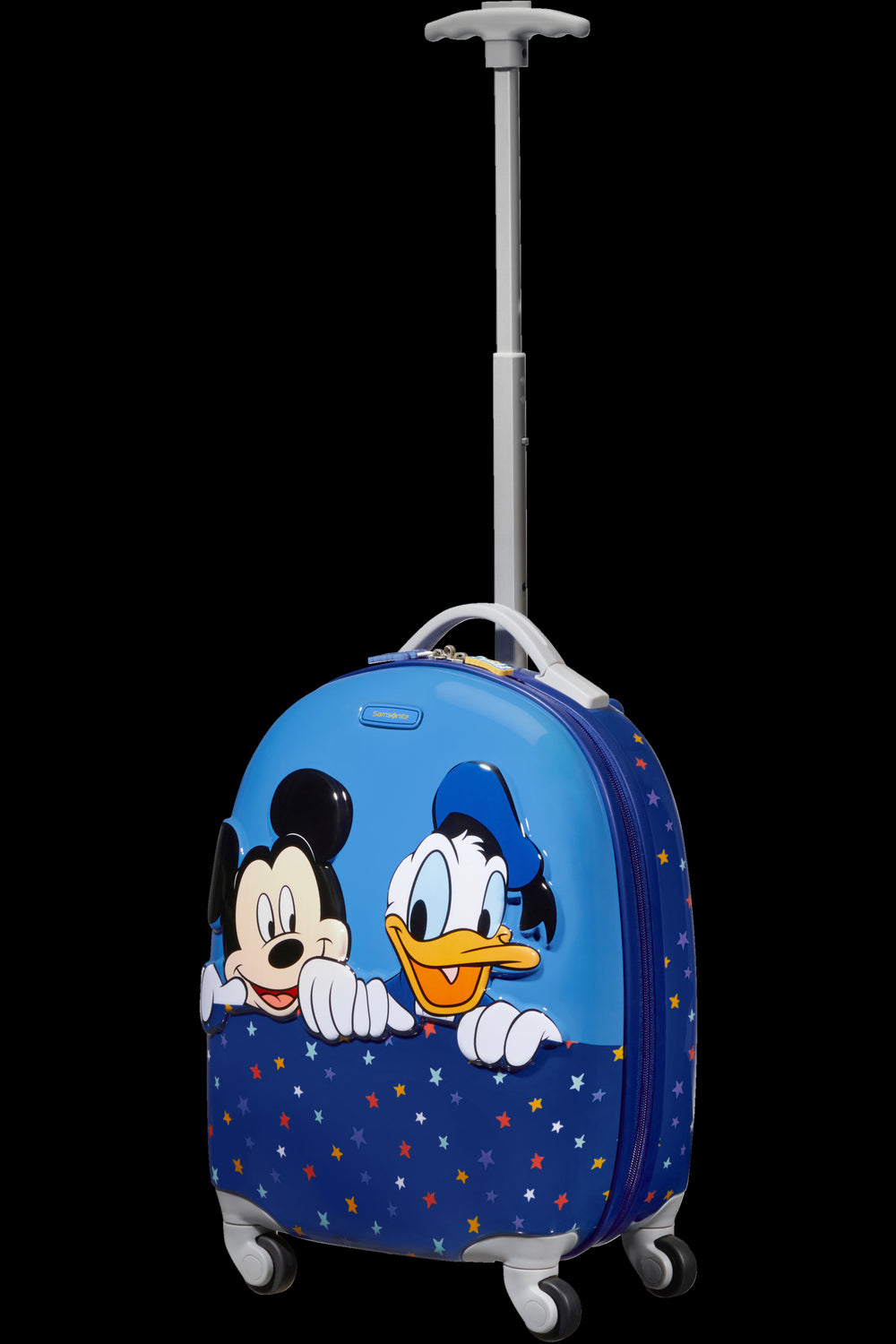 Mickey und Donald spielt den Kinderkoffer von Kinder Disney Ultimate 2.0 Samsonite