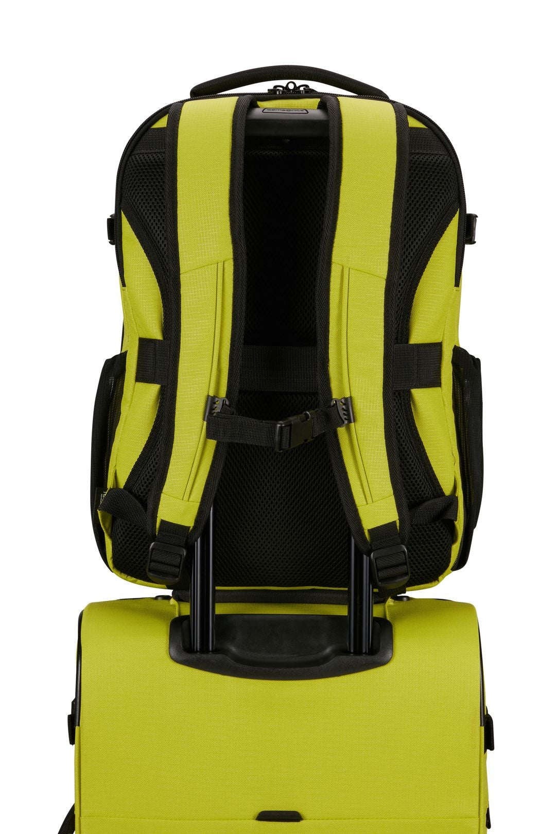 Régler le roader Valise cabine 55 cm et sac à dos portable M - 15,6 "- citron vert