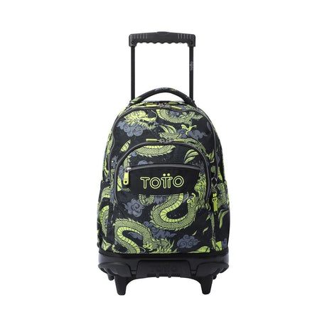 TOTTO Mochila da escola com rodas - linhas - 7C3 Dragony